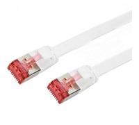 LogiLink SlimLine - Cordon de raccordement - RJ-45 (M) pour RJ-45 (M) - 5 m - U/FTP, PiMF - CAT 6 - moulé, sans crochet, plat - blanc
