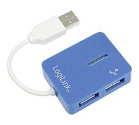 LogiLink Smile Hub USB 2.0 4 Ports Bleu
