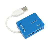 LogiLink Smile Hub USB 2.0 4 Ports Bleu