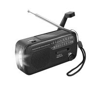 LogiLink SP0074 Radio d'urgence AM, FM manivelle, panneau solaire, fonction