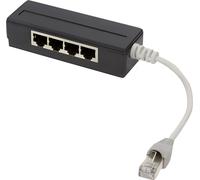 Logilink Splitter 4 ports RJ45, blindé, avec 15 cm de câble
