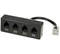 Logilink Splitter Pour Téléphone, 4 Ports, Couleur: Noir 1 X Rj4...