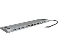LogiLink Station d'accueil USB 3.2 (Gen 1) USB-C 11 ports argenté