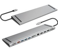 LogiLink Station d'accueil USB 3.2 (Gen 2) 12 ports argenté