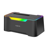 LogiLink Station d'accueil USB-C (3.2 Gen1) pour Disque Dur/SSD SATA 2,5" et 3,5", avec lumière RVB, Compatible Thunderbolt, Windows, Mac OS, Linux