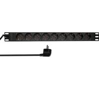 Logilink Steckdosenleiste 19" 9fach ohne An/Aus Schalter