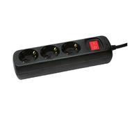 Logilink Steckdosenleiste 3-fach, 1,4m, schwarz m. Schalter