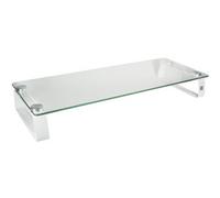 Logilink support de moniteur, acier/verre, blanc