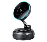 LogiLink Support magnétique à Ventouse Rotatif à 360°, Charge par Induction, Charge Rapide, 45 W, capacité de Charge jusqu'à 0,3 kg, avec Anneau magnétique, Protection de l'appareil à 4 Positions