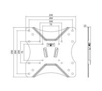 LogiLink BP0004 Support TV Mural Noir