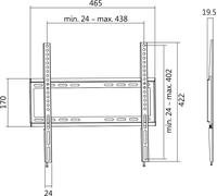 LogiLink - Support - pour TV et moniteur - acier laminé à froid - Taille d'écran : 32"-55" - montable sur mur Noir G