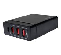 LogiLink Adaptateur secteur Table Charger – 72 W – 4 sorties (USB, USB‑C 24 broches)