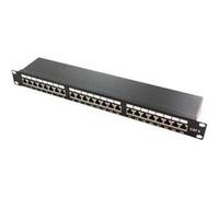 LogiLink - Tableau de connexions - CAT 6e - STP - RJ-45 X 24 - noir, RAL 9005 - 1U - 19" Noir, RAL 9005 G