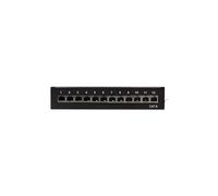 LogiLink - Tableau de connexions - montable sur mur - CAT 6 - STP - RJ-45 X 12 - noir, RAL 9005