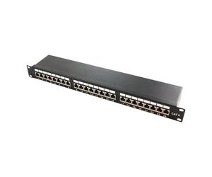 LogiLink Tableau de connexions RJ-45 X 24 noir, RAL 9005 1U 19""