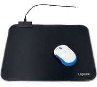 LogiLink Tapis de souris de jeu avec éclairage RGB noir