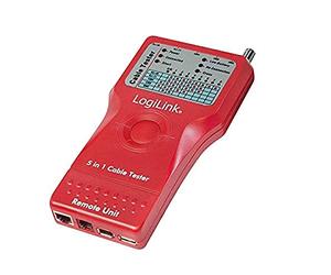 LogiLink Testeur de câbles 5 en 1 avec unité télécommande