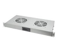LogiLink Tiroir pour ventilateur en rack avec 2 ventilateurs de refroidissement, thermostat AC 187-230 V gris 1U 19 G