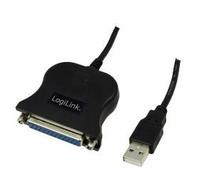 LogiLink UA0054A Adaptateur USB 2.0 vers Parallèle 1,50 m Noir