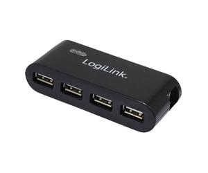 LogiLink UA0085 hub & concentrateur 480 Mbit/s Noir