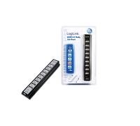 LogiLink UA0096 Hub USB 2.0 Noir 10 Ports 480 Mbit/s, Entrée DC 220V 50-60Hz 3.5A, Certification ROHS, CE, FCC, Plug and Play