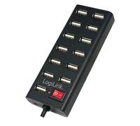 LogiLink UA0126 hub & concentrateur 480 Mbit/s Noir