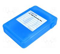 LogiLink 3.5" HDD Protection Box for 1 HDD - Étui de protection de disque dur - bleu