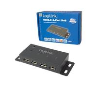 LogiLink Concentrateur USB UA0141A 4 ports USB 2.0 480 Mbit/s Boîtier métal Noir