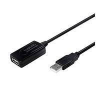 LogiLink 10m USB - USB 2.0 M/F câble USB USB A Noir