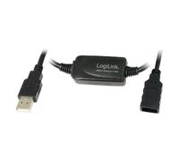LogiLink Rallonge USB UA0145 USB 2.0 M vers F active 15 m Noir