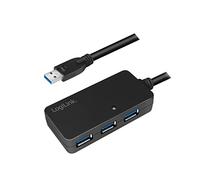 LogiLink ua0262 Câble répéteur Actif et rallonge USB 3.0 Hub 4 Port jusqu'à 10 m avec Noir