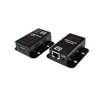 Logilink ua0267 USB 2.0 Cat. 5 Extender jusqu'à 50 m avec HUB 4 Ports, PoE Noir