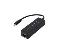 LogiLink UA0283 : Adaptateur USB 3.2 Gen 1 vers Ethernet Gigabit, 3 Ports USB-A, Compatible Windows, macOS, Linux, Standards IEEE 802.3/u/ab/az