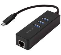 LogiLink UA0283 - Concentrateur (hub) - 3 x SuperSpeed USB 3.0 + 1 x 10/100/1000 - de bureau