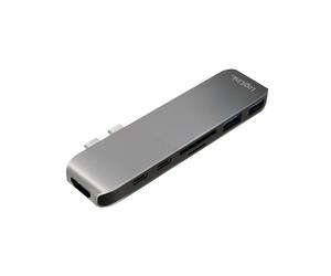 LogiLink UA0302 Station d'accueil USB 3.2 Gen 1 Type-C Aluminium/Noir, Ports USB-A/USB-C, HDMI, Lecteur Cartes SD/MicroSD, Support Windows/macOS/Linux