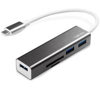LogiLink UA0305 USB-C 3.0 HUB, 3 Ports, avec Lecteur de Carte Anthracite
