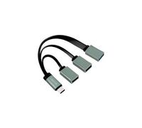 LogiLink UA0315 hub & concentrateur USB 3.2 Gen 1 (3.1 Gen 1) Type-C 5000 Mbit/s Noir, Gris