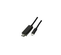 LogiLink UA0330 Câble de connexion USB-C vers HDMI haute vitesse compatible Thunderbolt 3 Noir 3 m