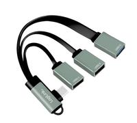 LogiLink UA0361 Hub USB 3.1 Gen1 vers 5 Gbps avec fiche coudée à 90° vers 2 Ports USB 2.0 (Type A) et 1 Port USB 3.0 (Type A)
