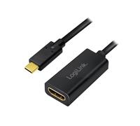 LogiLink UA0380 Adaptateur USB 3.2 (Gen 2), C/M vers HDMI A/F, 4K/60 Hz, Noir, 0,15 m