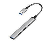 LogiLink Hub USB UA0391 4 ports USB-A USB 3.0 5 Gbit/s aluminium gris