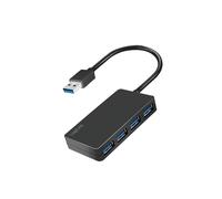 LogiLink UA0396 Hub USB 3.2 Gen 1 Type-A 4 ports - 5000 Mbit/s, ABS noir, 257x42x12mm, Windows/macOS/Linux/Android/ChromeOS, câble 0.15m