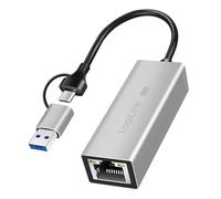 Adaptateur LogiLink USB-a/C vers Ethernet 2,5G, argenté