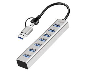 LogiLink UA0441 Hub USB 7 ports USB-A USB 3.0 5 GBit/s aluminium UA0441