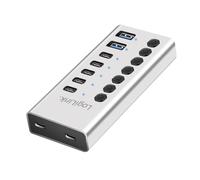 LogiLink Hub USB UA0447 – 7 ports (5+2) USB-A/USB-C, USB 3.2 Gen1 5 Gbit/s, aluminium