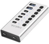 LogiLink Hub USB UA0447 – 7 ports (5+2) USB-A/USB-C, USB 3.2 Gen1 5 Gbit/s, aluminium