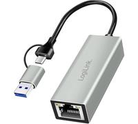 LogiLink Adaptateur USB 3.2 Gen1 Type-A/Type-C vers RJ45 Gigabit