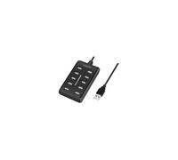 LogiLink USB 2.0 Hub 10-Port - Concentrateur (hub) - 10 x USB 2.0 - de bureau