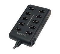 LogiLink USB 2.0 Hub 10-Port - Concentrateur (hub) - 10 x USB 2.0 - de bureau