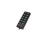 Concentrateur (hub) - LOGILINK - UA0126 - 13 ports - USB 2.0 - Protection de surintensité